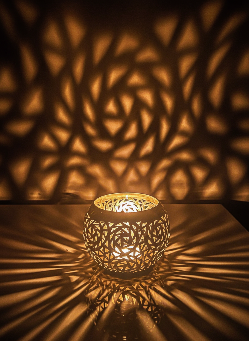 Handmade Moroccan Candle Holder | Intricate Metal Lantern