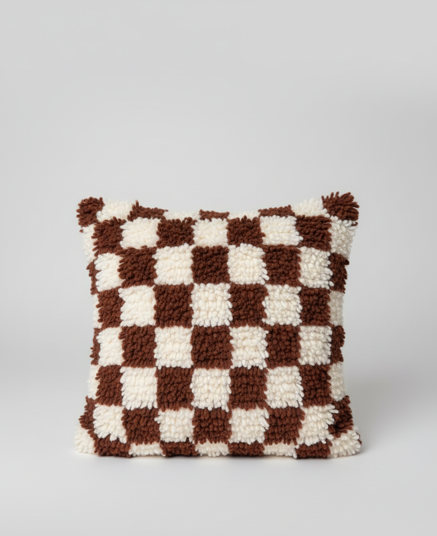 Organic Handmade Pillow | Naturally Dyed with Walnut Shells