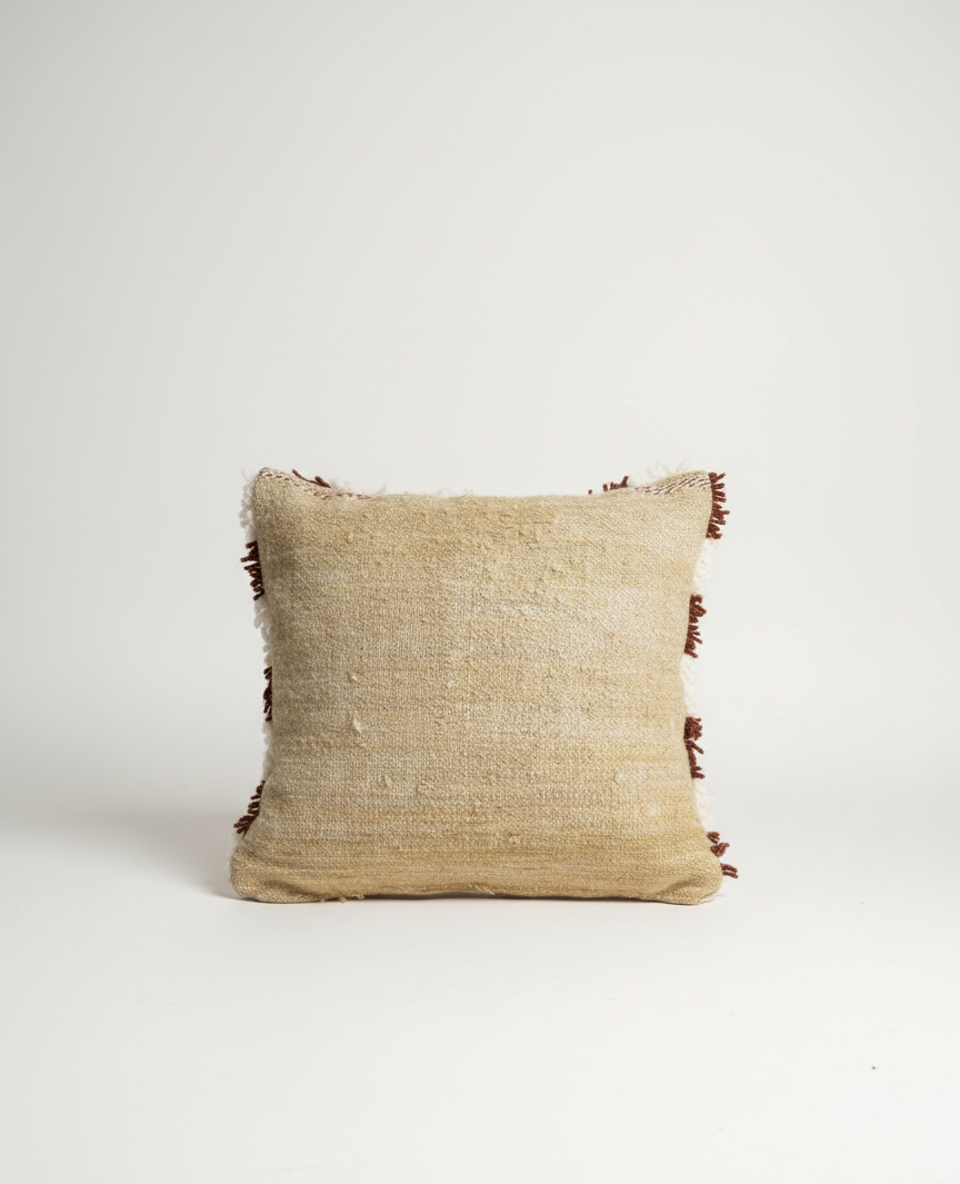 Organic Handmade Pillow | Naturally Dyed with Walnut Shells