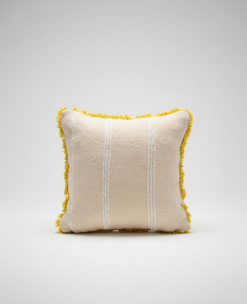 Organic Pillow | Naturally Dyed with Saffron, Turmeric & Henna