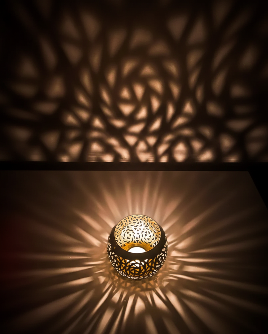 Handmade Moroccan Candle Holder | Intricate Metal Lantern