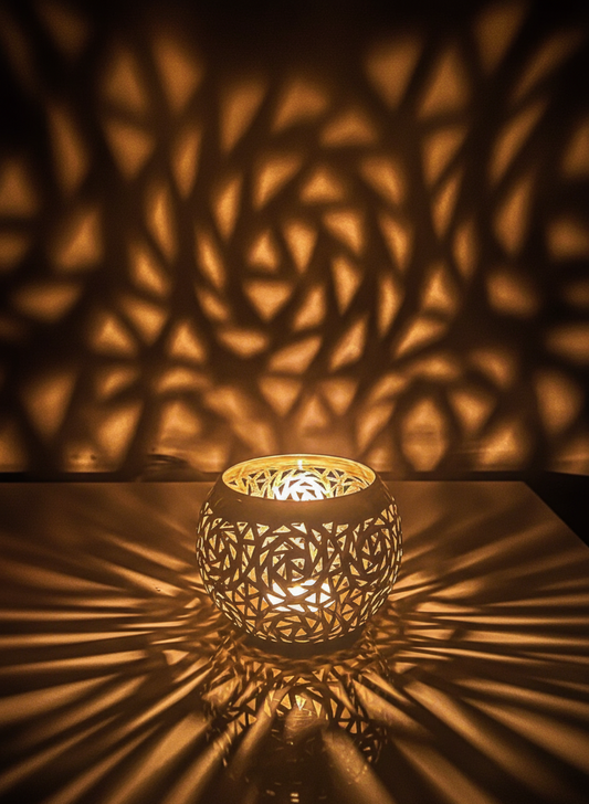 Handmade Moroccan Candle Holder | Intricate Metal Lantern