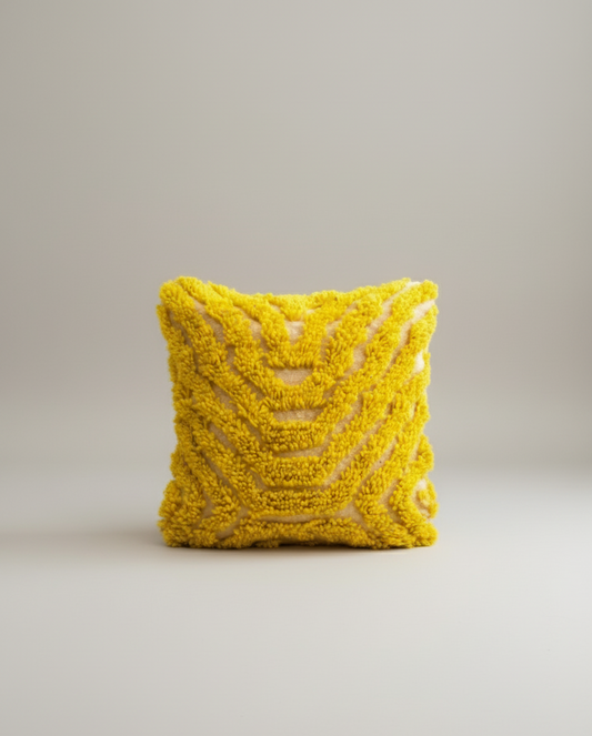 Organic Pillow | Naturally Dyed with Saffron, Turmeric & Henna